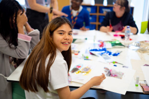 Image of Fashion and Styling Workshop with Ickburgh School and Catia Silvestre – credit Maria Quigley