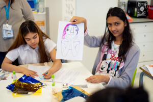 Image of Fashion and Styling Workshop with Ickburgh School and Catia Silvestre – credit Maria Quigley