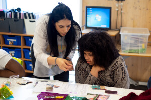 Image of Fashion and Styling Workshop with Ickburgh School and Catia Silvestre – credit Maria Quigley