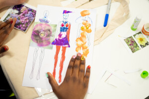 Image of Fashion and Styling Workshop with Ickburgh School and Catia Silvestre – credit Maria Quigley